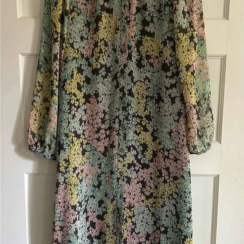 LOFT Multicolor Floral Patterned Dress